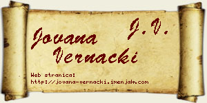 Jovana Vernački vizit kartica